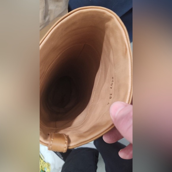 YSL Rive Gauche Brown Leather Boots 👢 👢Brand 🆕 size 8/ size 38 European - Picture 12 of 13